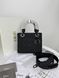 Сумка в стилі  Dior Lady Total Black 20 см 	P6033 фото 13