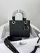 Сумка в стилі  Dior Lady Total Black 20 см 	P6033 фото 11