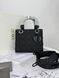 Сумка в стилі Dior Lady Total Black 20 см