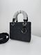 Сумка в стилі  Dior Lady Total Black 20 см 	P6033 фото 3
