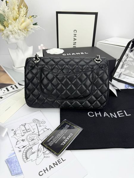 Модель в стилі Chanel Black Silver Texture (з косметичкою) 23см P10094 фото
