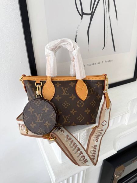 Сумка в стилі Louis Vuitton Neverful BB Brown P1069 фото