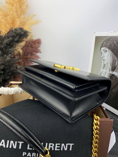 Сумка в стилі Yves Saint Laurent Sunset Black Gold P5019 фото