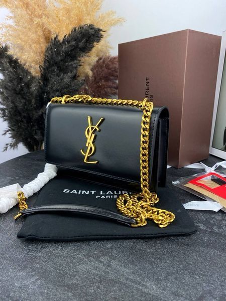 Сумка в стилі Yves Saint Laurent Sunset Black Gold P5019 фото