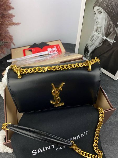 Сумка в стилі Yves Saint Laurent Sunset Black Gold P5019 фото