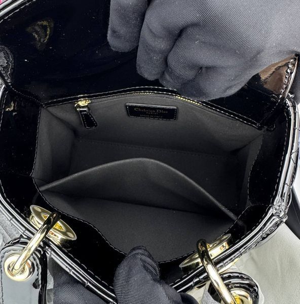 Сумка в стилі Dior Lady Black Gold P6031 фото