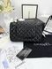 Модель в стилі Chanel Black Silver Texture (з косметичкою) 23см P10094 фото 3