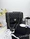 Модель в стилі Chanel Black Silver Texture (з косметичкою) 23см P10094 фото 5