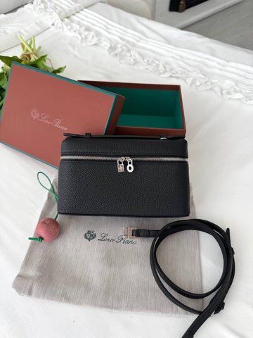 Сумка в стилі Loro Piana Black Silverі  P21004 фото