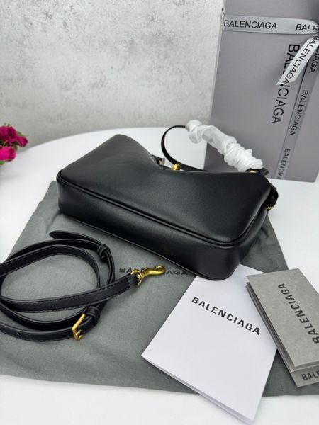 Модель в стилі Balenciaga Rodeo mini Black Gold P18015 фото