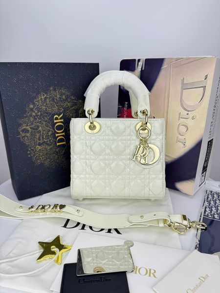Сумка в стилі Dior Lady Milk Gold 20 см 	P6036 фото