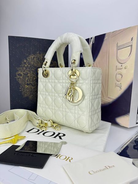 Сумка в стилі Dior Lady Milk Gold 20 см 	P6036 фото