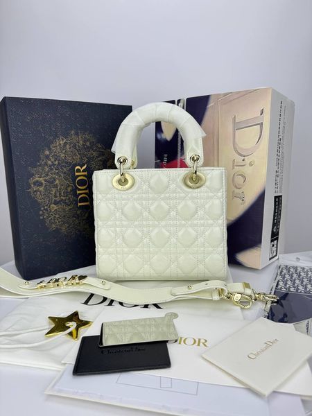 Сумка в стилі Dior Lady Milk Gold 20 см 	P6036 фото