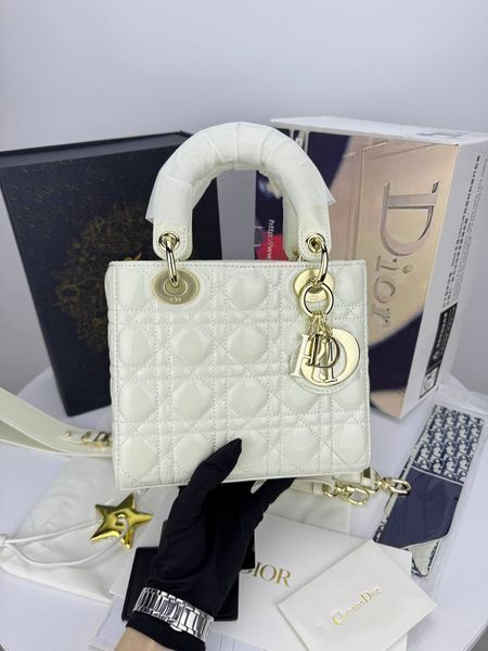 Сумка в стилі Dior Lady Milk Gold 20 см 	P6036 фото
