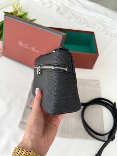 Сумка в стилі Loro Piana Black Silverі  P21004 фото