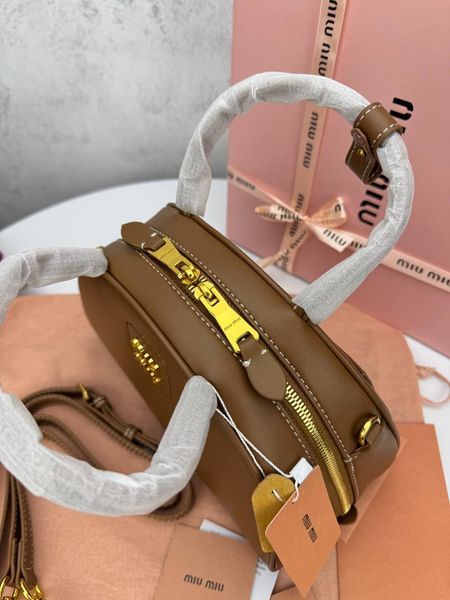 Сумка в стилі Miu Miu Brown P17025 фото