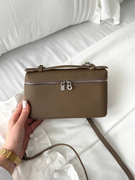 Сумка в стилі Loro Piana Beige Silver P21005 фото