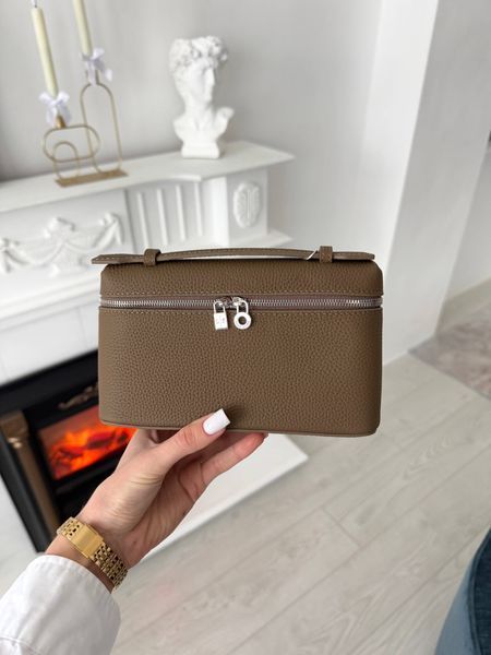 Сумка в стилі Loro Piana Beige Silver P21005 фото