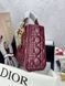 Сумка в стилі Dior Lady Burgundy Gold P6030 фото 15