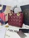 Сумка в стилі Dior Lady Burgundy Gold P6030 фото 2