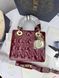 Сумка в стилі Dior Lady Burgundy Gold P6030 фото 4