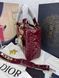 Сумка в стилі Dior Lady Burgundy Gold P6030 фото 7