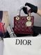Сумка в стилі Dior Lady Burgundy Gold P6030 фото 14