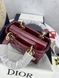Сумка в стилі Dior Lady Burgundy Gold P6030 фото 12