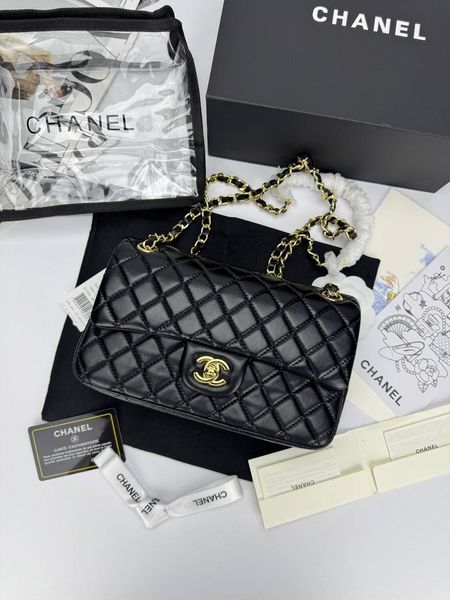 Модель в стилі Chanel Black Gold (з косметичкою) P10097 фото