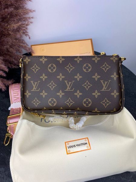 Модель в стилі Louis Vuitton Multi Pochette Brown/Pink 24см P1005 фото