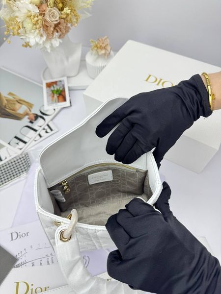 Сумка в стилі Dior Lady White Gold P6035 фото