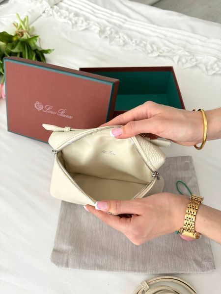 Сумка в стилі Loro Piana Milk Silver 20 см 	P21003 фото
