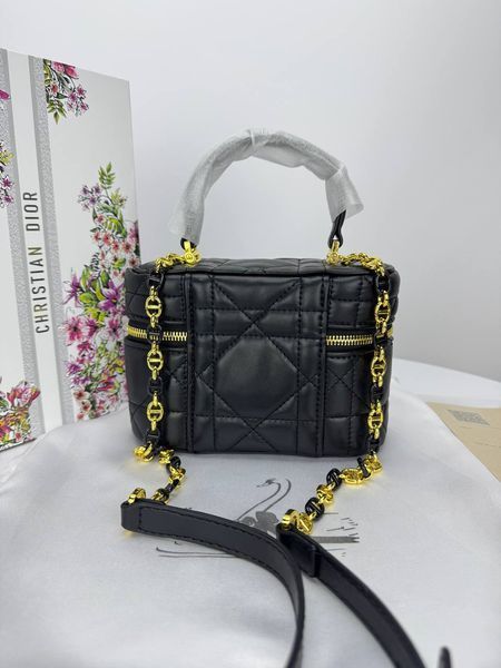 Сумка в стилі Dior Black Gold P6037 фото