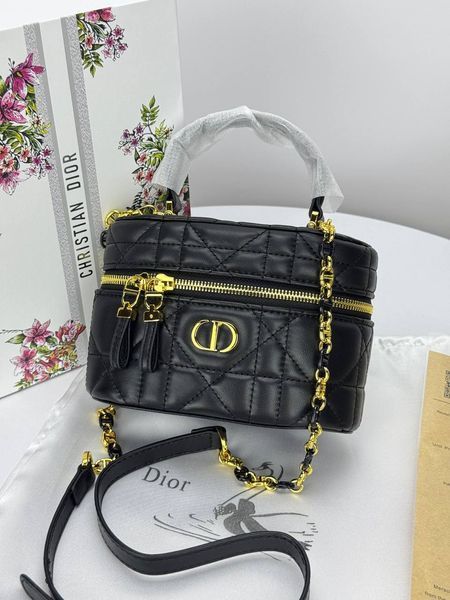 Сумка в стилі Dior Black Gold P6037 фото