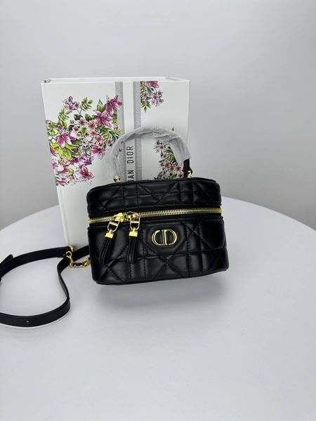 Сумка в стилі Dior Black Gold P6037 фото