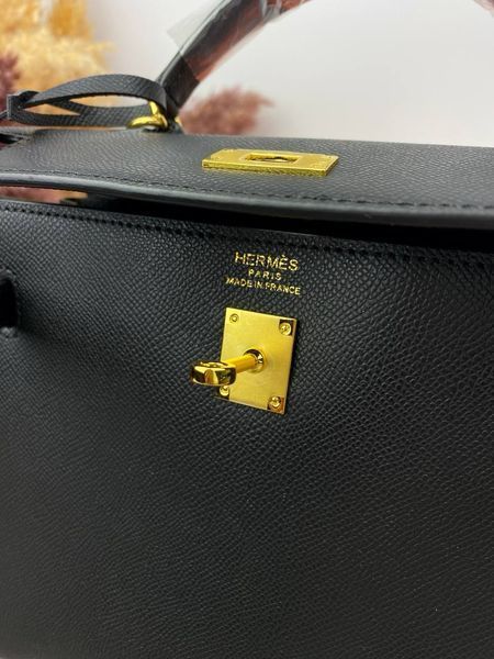 Сумка в стилі Hermes Kelly 25 Black P15002 фото