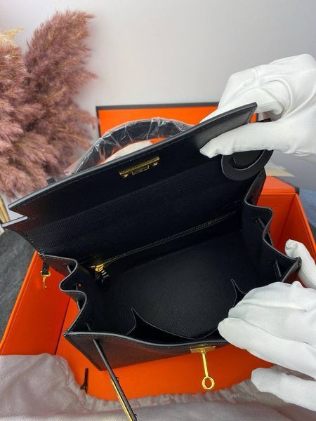 Сумка в стилі Hermes Kelly 25 Black P15002 фото