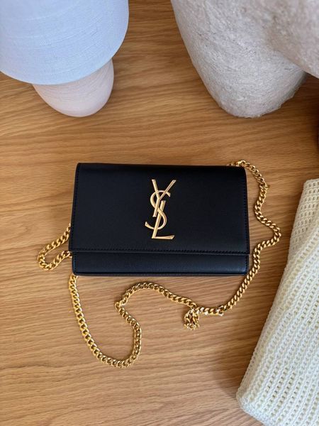 Сумка в стилі  Yves Saint Laurent Kate Black Gold P5050 фото