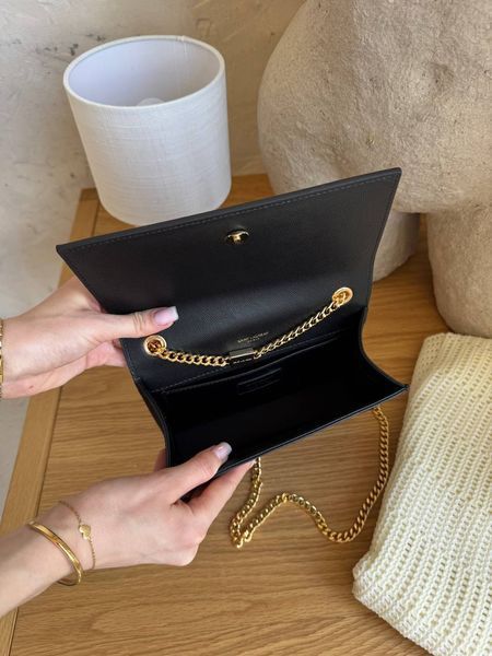 Сумка в стилі  Yves Saint Laurent Kate Black Gold P5050 фото