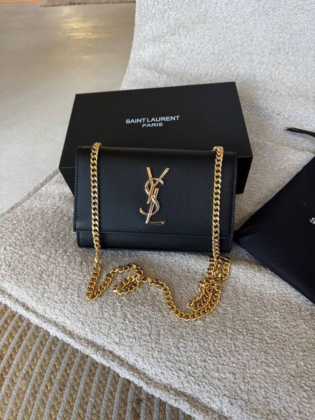 Сумка в стилі  Yves Saint Laurent Kate Black Gold P5050 фото