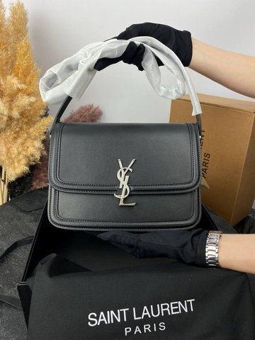 Сумка в стиліYves Saint Laurent Solferino Black Silver P5009 фото