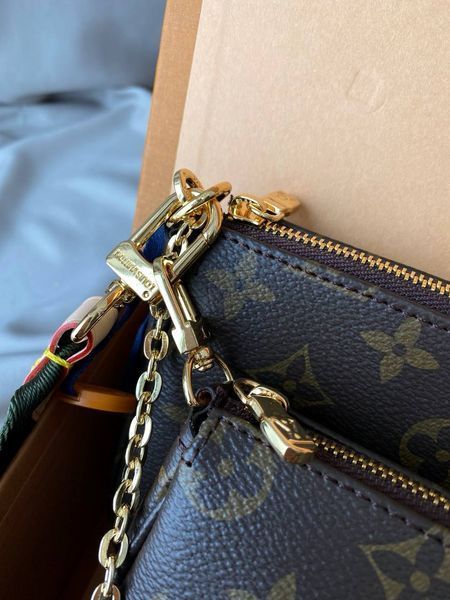 Модель в стилі Louis Vuitton Multi Pochette Brown/Green 24см  P1004 фото