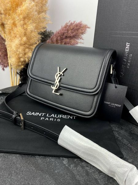 Сумка в стиліYves Saint Laurent Solferino Black Silver P5009 фото