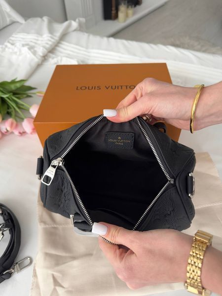 Сумка в стилі Louis Vuitton Speedy Black 25 P1072 фото