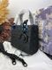 Сумка в стилі Dior Lady Total Black Logo Р6012 фото 9