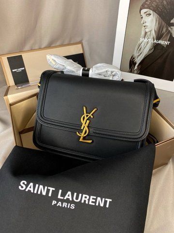 Сумка в стилі Yves Saint Laurent Solferino Black Gold P5008 фото