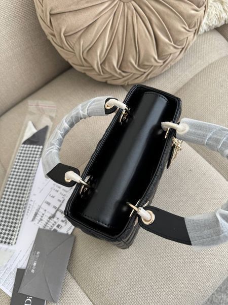 Сумка в стилі Dior Lady Black Gold P6029 фото