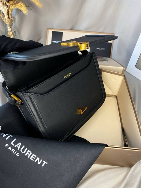 Сумка в стилі Yves Saint Laurent Solferino Black Gold P5008 фото