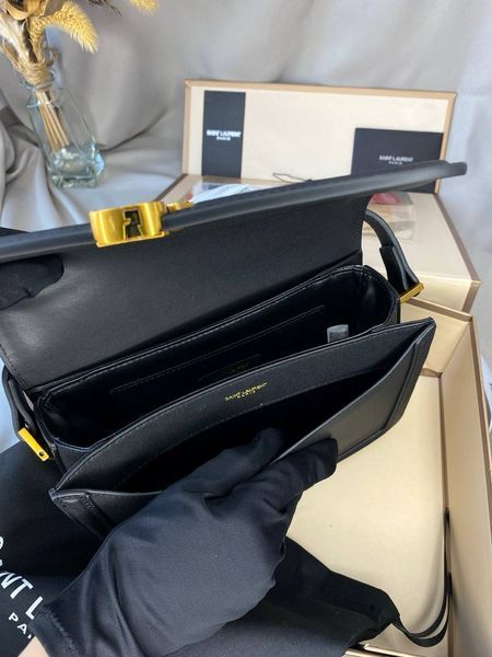 Сумка в стилі Yves Saint Laurent Solferino Black Gold P5008 фото