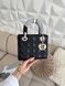 Сумка в стилі Dior Lady Black Gold P6029 фото 2